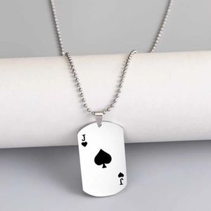 ♠️ Jack Of Spades Dog Tag Playing Card Poker Vegas Necklace ♠️